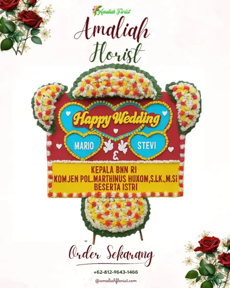 Papan Bunga Pernikahan Songgon